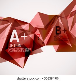 3d geometric shapes in the air. Vector abstract background. Business futuristic presentation layout or web interface or app cover. Universal composition