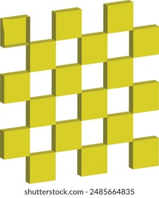 3d Geometric Shapes Illustration Isolated on White Background.