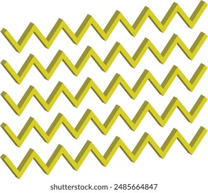 3d Geometric Shapes Illustration Isolated on White Background.