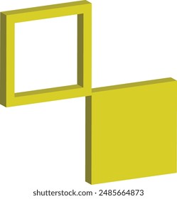 3d Geometric Shapes Illustration Isolated on White Background.