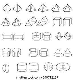 3d Geometric Shapes Vector 