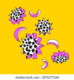 3d geometric shapes in vector. Geometric elements for design.