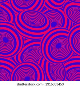 3d geometric striped donuts seamless repetitive vector pattern background