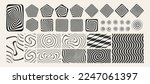 3D geometric striped rounded shape. Sphere. Black and white optical art. Wavy pattern. Abstract background with ripple effect. Wifi sound signal connection or sound radio wave. Vector illustration.