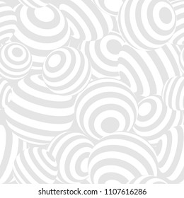 3d geometric striped spheres seamless repetitive vector pattern