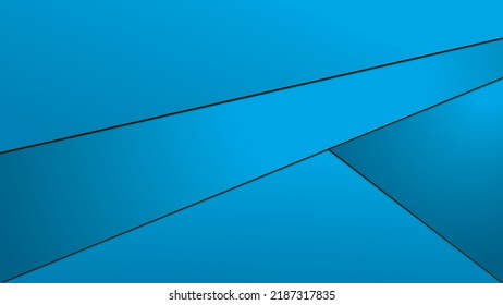 3D Geometric stripes vector illustration in cool blue theme. Geometric crossing stripes pattern shiny cool colored stripes.