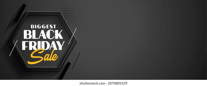 3d geometric style black friday sale banner
