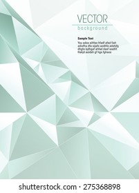 3d Geometric Turquoise Background. Vector Illustration.