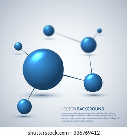 3d geometric vector background for business or science presentation