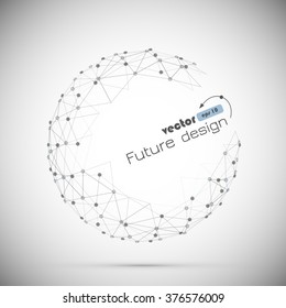 3d geometric vector background for business or science presentation.