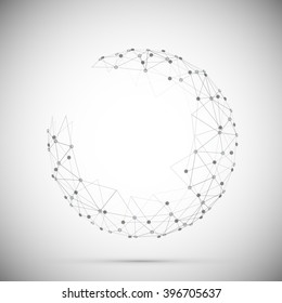 3d geometric vector background for business or science presentation.