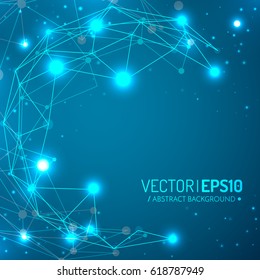 3d geometric vector background for business or science presentation.