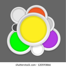 3d geometrical abstract background, vector illustration