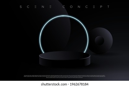 3d geometrical abstract podium for product place advertising design, website, presentation, wallpaper, celebration commercial etc.  vector EPS