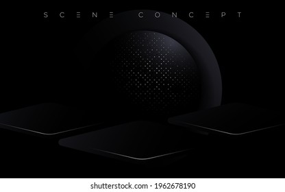 3d geometrical abstract podium for product place advertising design, website, presentation, wallpaper, celebration commercial etc.  vector EPS