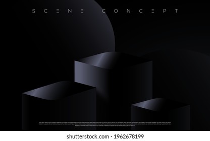 3d geometrical abstract podium for product place advertising design, website, presentation, wallpaper, celebration commercial etc.  vector EPS