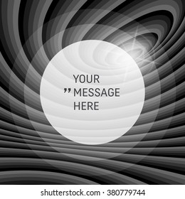 3d Geometrical Background. Pattern with Optical Illusion. Vector Illustration.  Abstract Background with Place for Text. 