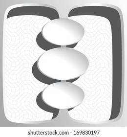 3D geometrical speech bubble vector, message icon vector, background 