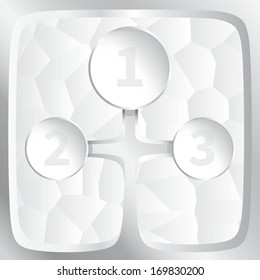 3D geometrical speech bubble vector, message icon vector, background