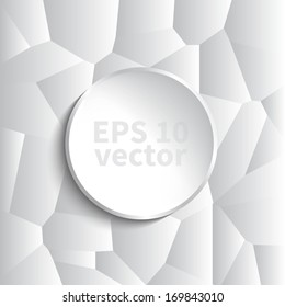 3D geometrical speech bubble vector, message icon vector, background