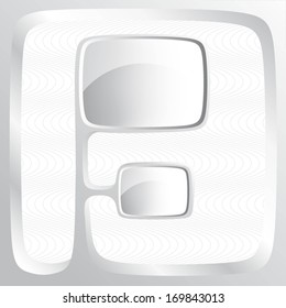 3D geometrical speech bubble vector, message icon vector, background