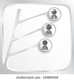 3D geometrical speech bubble vector, message icon vector, background