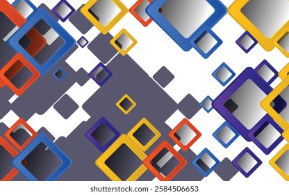 3d geometry background design with trendy colors, wide space, eps 10.