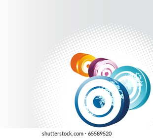 3D geometry background element. Vector illustration