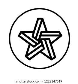 3d geometry polygon star shape.