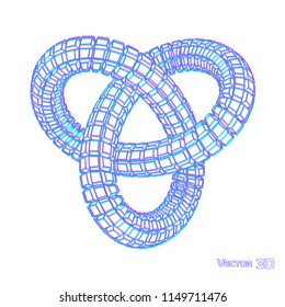 3D geometry spiral . Abstract vector tech spiral