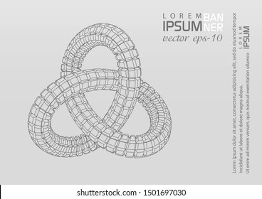 3D geometry spiral .Technological background .Abstract vector tech spiral.