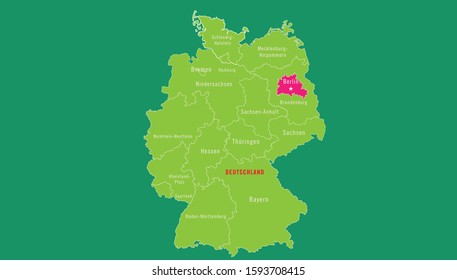 3D Germany cities map - Berlin