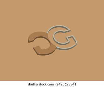 3D GG letter logo design. GG 3D Type Logo Design. New type of Logo Design for a Company and any type of Business Dashboard or anywhere.