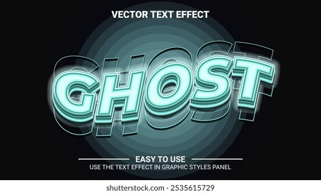 3d ghost editable text effect