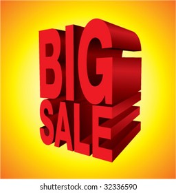 3D giant big sale icon