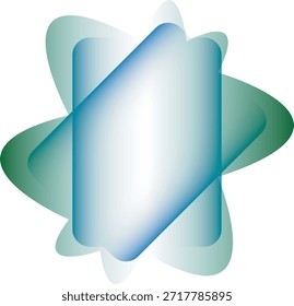 Efecto de vidrio 3d, Efecto 3d de luz verde, Efecto de vidrio 3d con degradado, Efecto de vidrio 3d de Vector