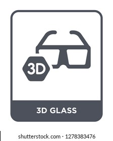 3d glass icon vector on white background, 3d glass trendy filled icons from Cinema collection, 3d glass vector illustration