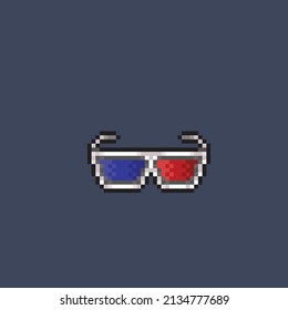 3D-Glas im Pixelstil