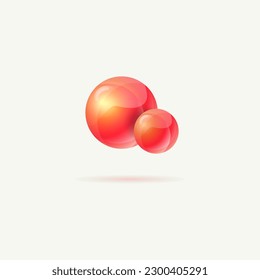 Icono vectorial de vidrio 3d. Elemento Pearl para aplicaciones.