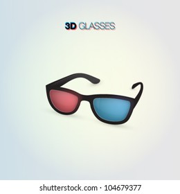 3D glasses in 3D