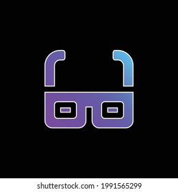 3d Glasses blue gradient vector icon