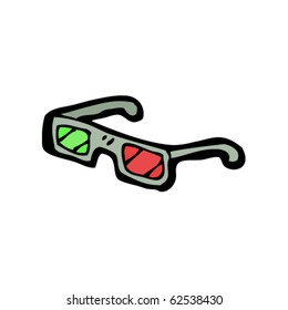 caricatura de gafas 3D