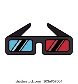 3d glasses cinema icon