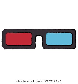 3d glasses cinema icon