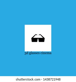 3d glasses cinema icon sign signifier vector
