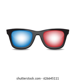 3d glasses. cinema. vector illustration