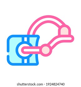 3d glasses color icon vector. 3d glasses sign. isolated symbol illustration