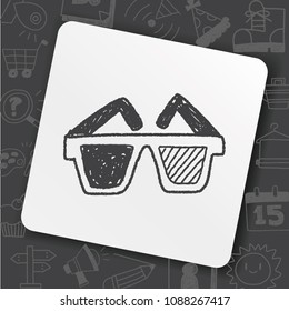 3d glasses doodle