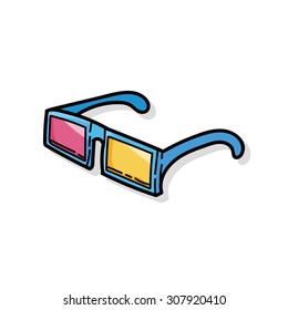 3D glasses doodle