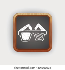 3d glasses doodle